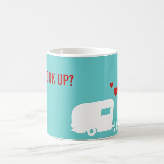引っ掛かりたいと思って下さいか。 カスタマイズ可能なキャンピングカーの再結集のマグ コーヒーマグカップ (中央)