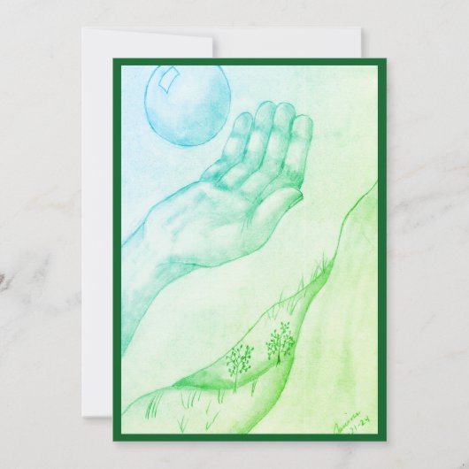 引っ掛かるか投げるか？ – グリーンフラット 招待状 (正面)