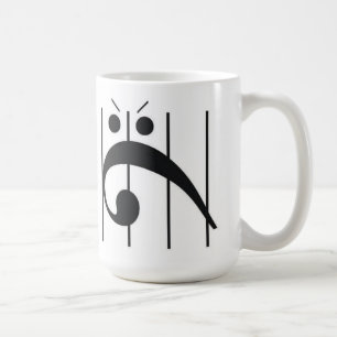 引っ掛かる怒っているヘ音記号 コーヒーマグカップ