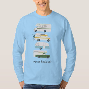 引っ掛かる？カンパおもしろいーヴァンヴァンライフRVトレーラ Tシャツ
