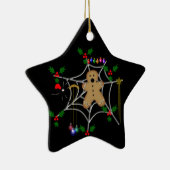 引っ掛けられたジンジャーブレッド セラミックオーナメント (右)