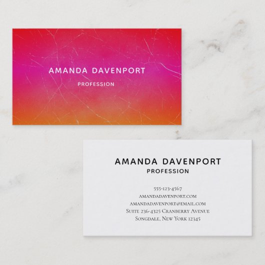 引っ掻き付きレインボーグラデーショグランジン抽象芸術 名刺 (正面/裏面)