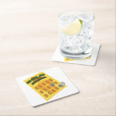 引っ掻く スクエアペーパーコースター (インサイチュ)