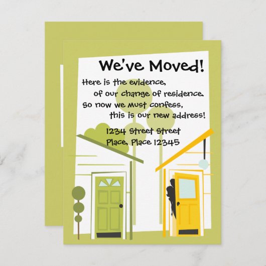 引っ越したぞ！ 案内状 (正面/裏面)