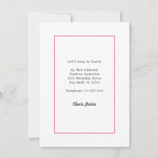 引っ越したトロピカルランと呼ばれる楽園 案内状 (裏面)