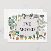 引っ越したプラント引っ越しアナウンスはがき 案内ポストカード (正面/裏面)