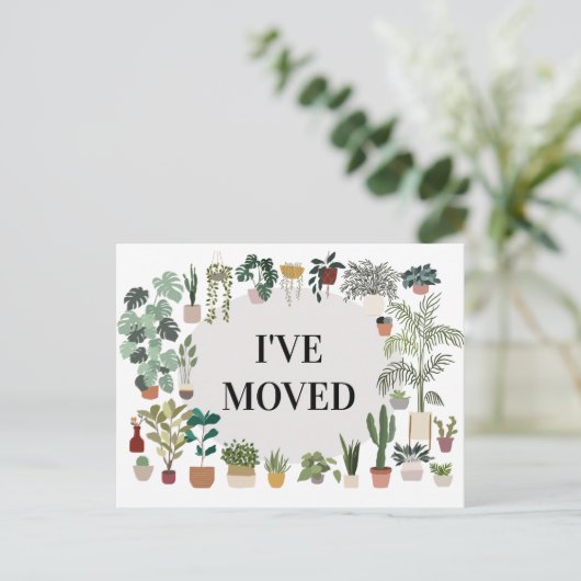 引っ越したプラント引っ越しアナウンスはがき 案内ポストカード (スタンド正面)