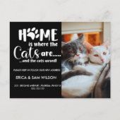 引っ越した住所の変更は猫 案内ポストカード (正面)