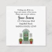 引っ越した！クリスマスホームエンクロージャカード エンクロージャーカード (裏面)