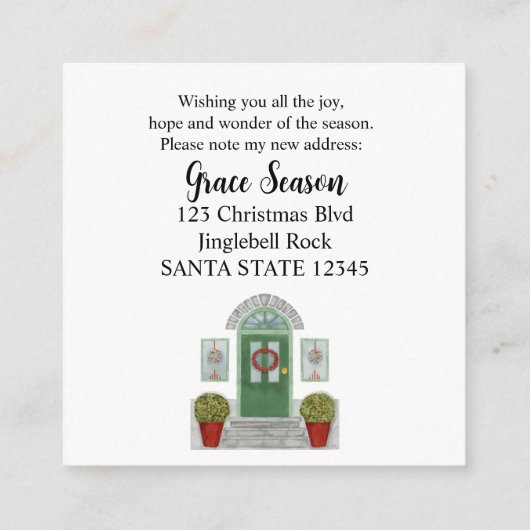 引っ越した！クリスマスホームエンクロージャカード エンクロージャーカード (裏面)