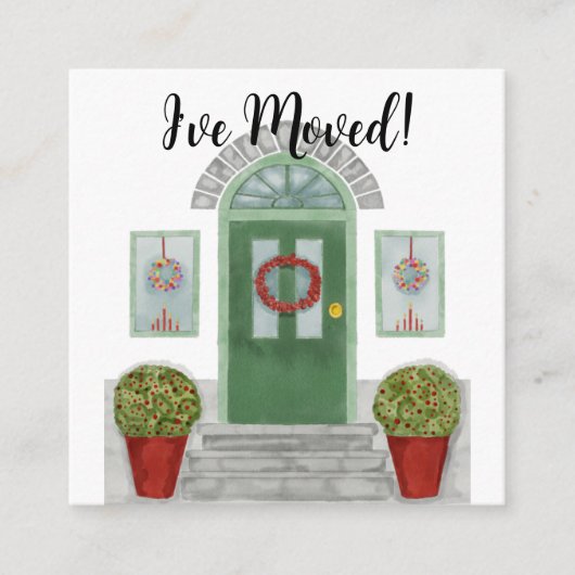 引っ越した！クリスマスホームエンクロージャカード エンクロージャーカード (正面)