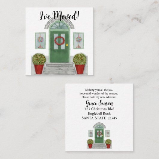 引っ越した！クリスマスホームエンクロージャカード エンクロージャーカード (正面/裏面)