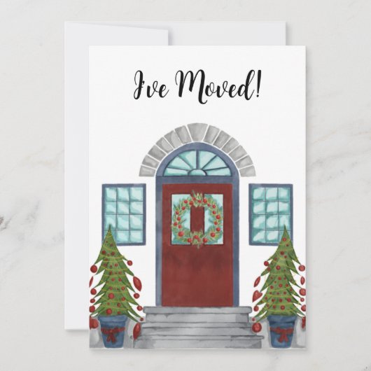引っ越した！クリスマスホーム招待状 招待状 (正面)