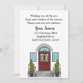 引っ越した！クリスマスホーム招待状 招待状 (裏面)