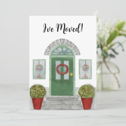 引っ越した!クリスマスホーム招待状 招待状 (スタンド正面)