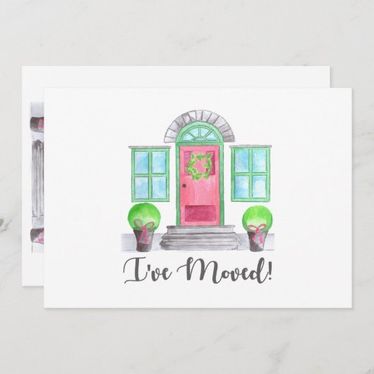 引っ越した!クリスマスホーム 招待状 (正面/裏面)