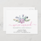 引っ越した、サボテン肉 案内ポストカード (正面/裏面)