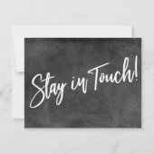 「引っ越した」ダークグレーのグランジ発表 招待状 (裏面)