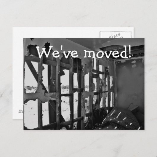 引っ越した！ハウスポストカードを破壊 案内ポストカード (正面/裏面)