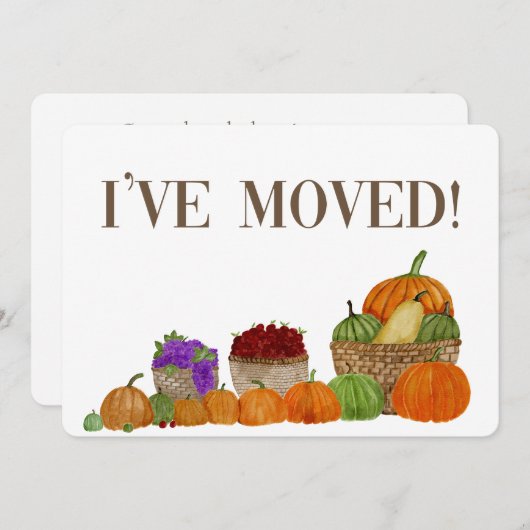 引っ越した！感謝祭のアドレス発表 シーズンカード (正面/裏面)