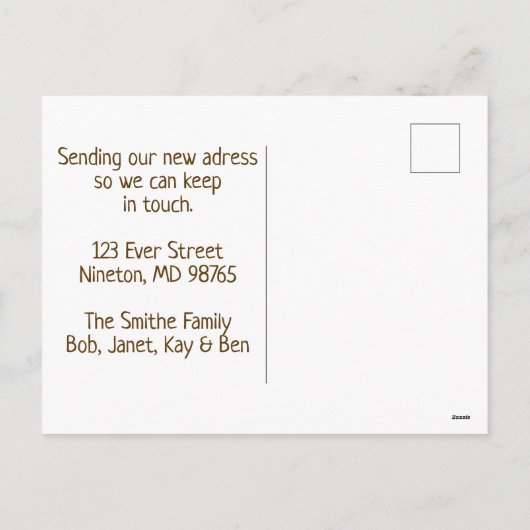 引っ越した!新しいアドレスポストカード シーズンポストカード (裏面)