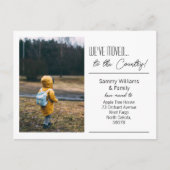 引っ越した…新しいモダンアドレスの写真 案内ポストカード (正面)