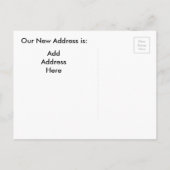 引っ越した!新しい住所お知らせcatをスーツケースに 案内ポストカード (裏面)