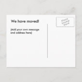 引っ越した! 案内ポストカード (裏面)