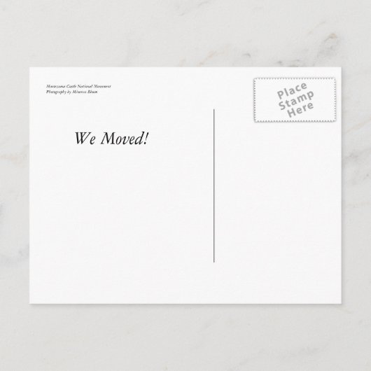 引っ越した! 案内ポストカード (裏面)