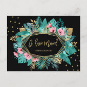 引っ越した |熱帯金ゴールド葉の移動 ポストカード (正面)