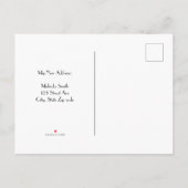 引っ越した！花付きピンク色スクーター 案内ポストカード (裏面)