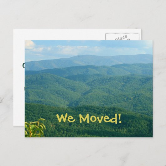 引っ越した!Lushの転が山々のアドレス変更 案内ポストカード (正面/裏面)