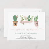 引っ越しになった、サボテンの発表葉書 案内ポストカード (正面/裏面)