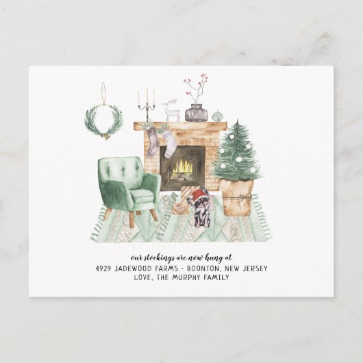 引っ越しのお知らせの新居 ポストカード (正面)