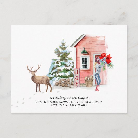 引っ越しのお知らせの新居 ポストカード (正面)