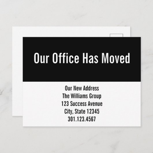 引っ越しのお知らせはがきを引っ越しました 案内ポストカード (正面/裏面)