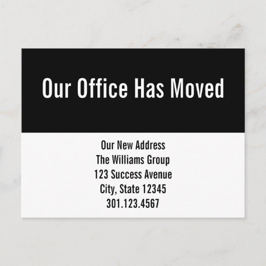 引っ越しのお知らせはがきを引っ越しました 案内ポストカード (正面)