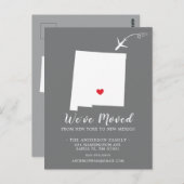 引っ越しのお知らせ州ニューメキシコポストカード ポストカード (正面/裏面)