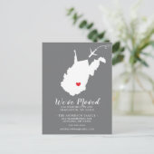 引っ越しのお知らせ州WEST VIRGINIAポストカード ポストカード (スタンド正面)