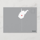 引っ越しのお知らせ州WEST VIRGINIAポストカード ポストカード (裏面)