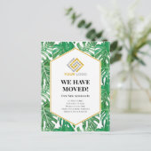 引っ越しのお知らせ熱帯ビジネスはがき ポストカード (スタンド正面)