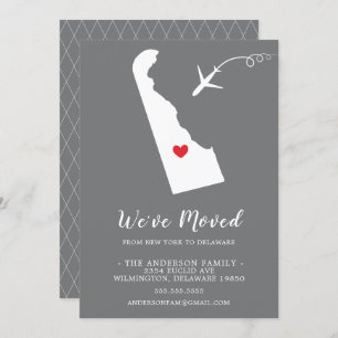 引っ越しのお知らせ  州デラウェア 招待状