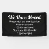 引っ越しのお越し先はブラック 横断幕 (横)