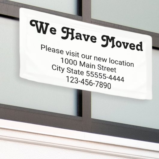 引っ越しのお越し先はホワイト 横断幕 (ビルの外側)