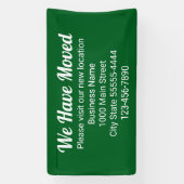 引っ越しのお越し先は緑 横断幕 (縦)
