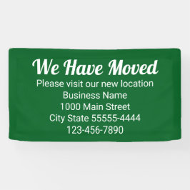 引っ越しのお越し先は緑 横断幕