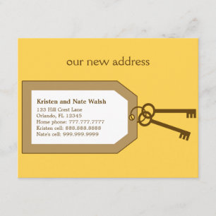 引っ越しの新しい鍵の発表 案内状