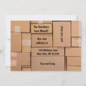 引っ越しましたおもしろいによるボックスの移動足 案内状 (裏面)