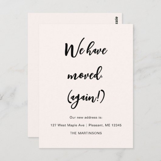 引っ越しましたおもしろいの再移転発表 ポストカード (正面/裏面)