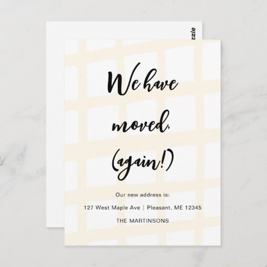 引っ越しましたおもしろいの再移転発表 ポストカード (正面/裏面)